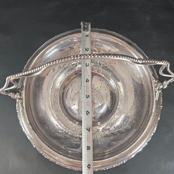 Rare Antique St Louis Silver Co Quadruple Silverplate Brides Basket - Picture 9 of 12